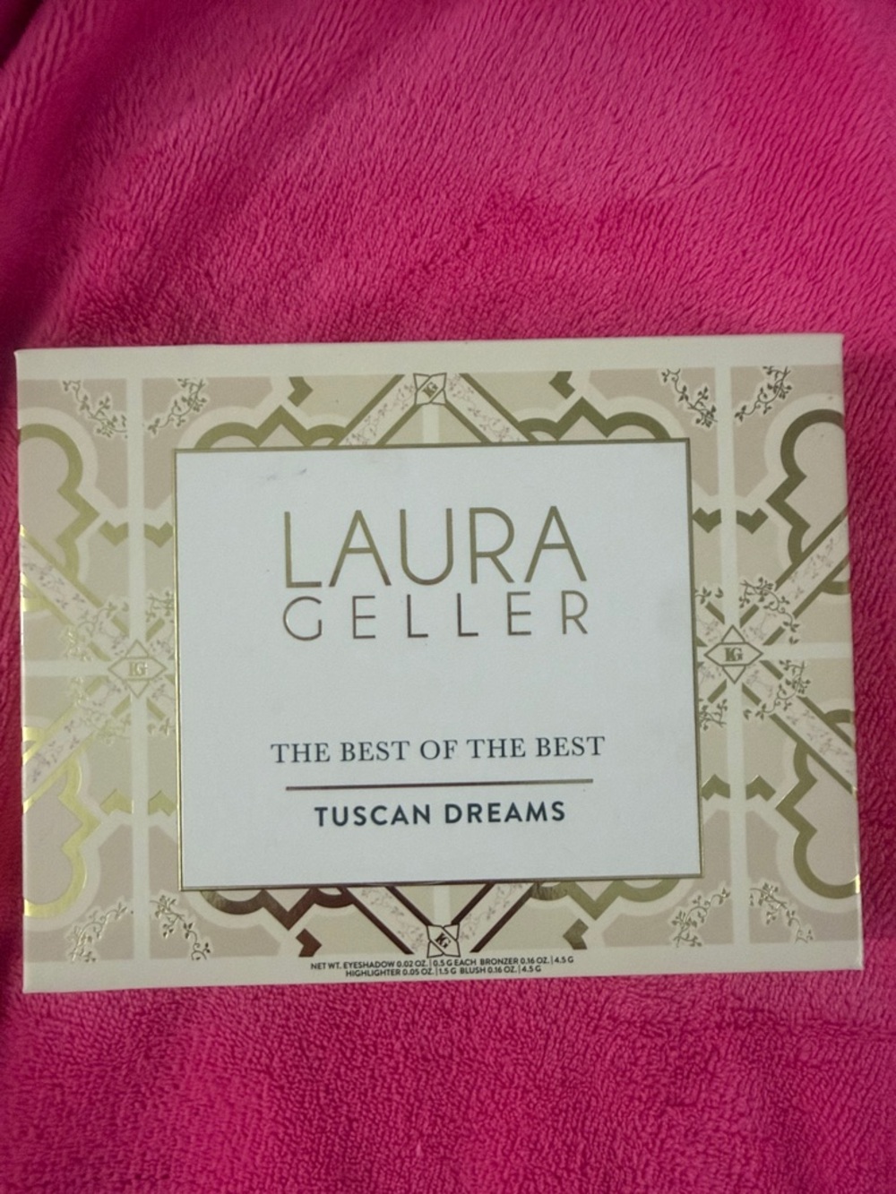 Laura Geller Tuscan Dreams Palette - Cream and Gold Box